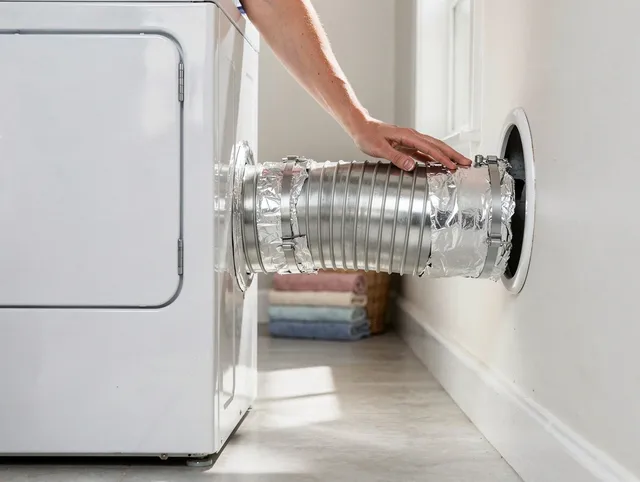 Professional dryer vent hose installation by East Los Angeles Dryer Vent Cleaning in East Los Angeles
